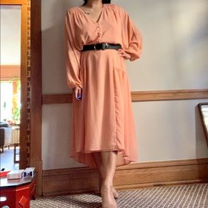 Peach Crepe Dress